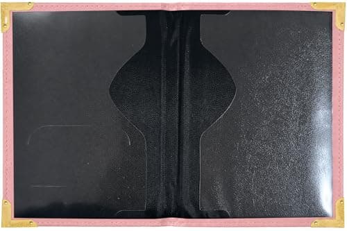 StoneMaxi UK British Passport Holder PU Leather Travel Wallet with Gold Embossed Design (Pink) — view 4