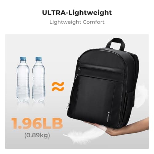 K&F CONCEPT Camera Backpacks for Photographers Travel Bag for Tripod Camera Lence Accessory with Laptop Compartment and Rain Cover Waterproof (Black-pu) — view 2