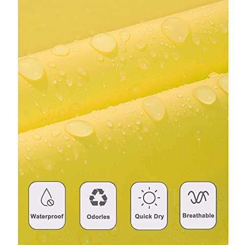 Fewlby Kids Rain Coat - Waterproof Toddler Poncho Jacket, 1-2 Years S Size — view 5