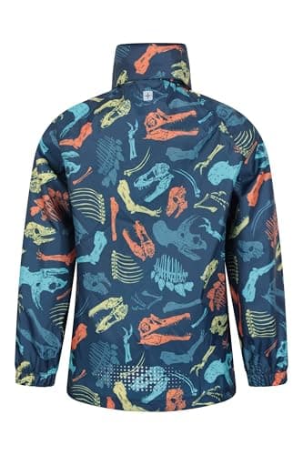 Mountain Warehouse Pakka Kids Waterproof Jacket - Wind Resistant, Lightweight,Breathable Rain Coat for Girls & Boys, Packaway Bag - For Rain, Autumn, Winter Blue Teen Size 13 Years — view 6