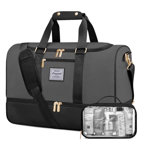 LOVEVOOK Travel Bags for Women, Waterproof Weekend Hospital Overnight Holdall with Toiletry Bag, Gym Yoga Bags with Shoe Compartment & Wet Pocket, Carry On Hand Luggage Bag for Travel Sports