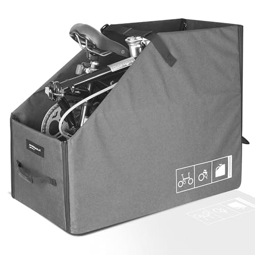Rhinowalk Folding Bike Storage Box for Brompton Folding Bicycle Foldable Car Trunk Organizer Case for Bike Transportation Bike Travel Bag