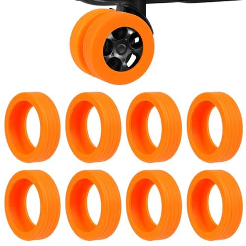 flintronic Luggage Wheel Protector, 8PCS Silicone Suitcase Wheel Covers, Reduce Noise Luggage Wheels Sleeve, Anti Scratch Luggage Wheel Protector for Most Suitcases