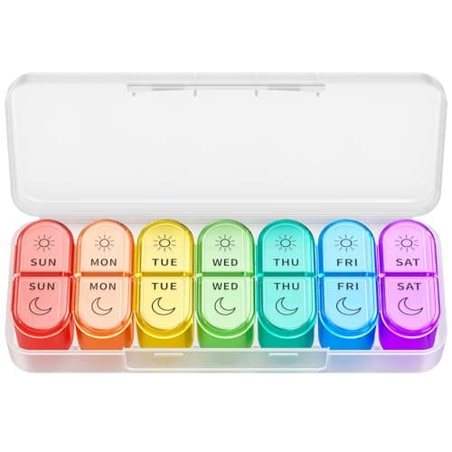 Windtrace Pill Boxes 7 Day 2 Times a Day, Large Weekly Pill Organiser