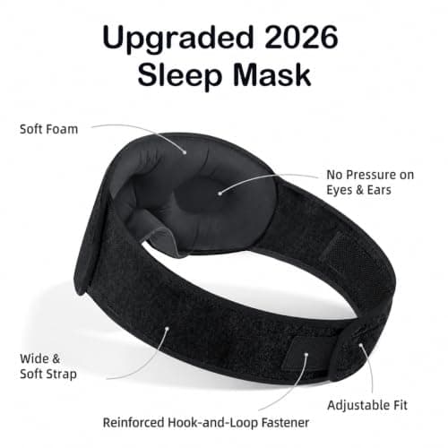 INNELO Sleep Eye Mask, Upgraded 3D Blackout Design, Ideal for Side Sleepers — view 6