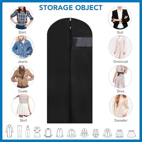 2 Pack Dress Bags Covers Long, PEVA Garment Bags, Dress Covers 60cm*140cm — view 4