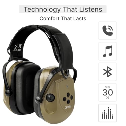 DOMIRA Kids Ear Defenders SNR 26 – Noise Cancelling Ear Muffs for Children, Hearing Protection for School, Travel & Shooting – Lightweight Adjustable Headphones (Brown) — view 4