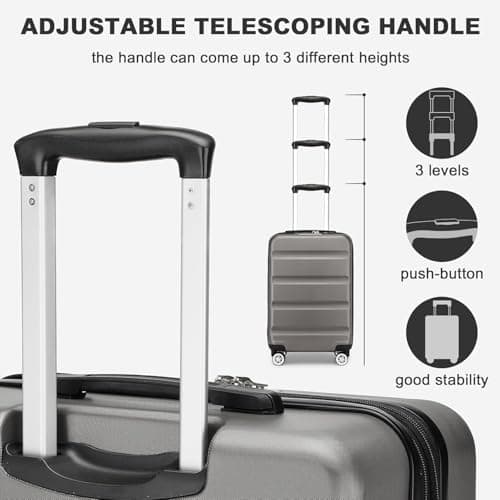 Kono 28 Inch Large Suitcase Expandable ABS+PC Hard Shell Checked Luggage — view 4