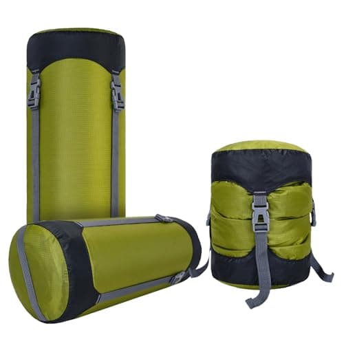 Guerity Compression Stuff Sack,Waterproof Sleeping Bag Compression Sack, 30L Outdoor Storage Bag Stuff Sack for Camping Hiking Backpack (Army Green, 30 L)