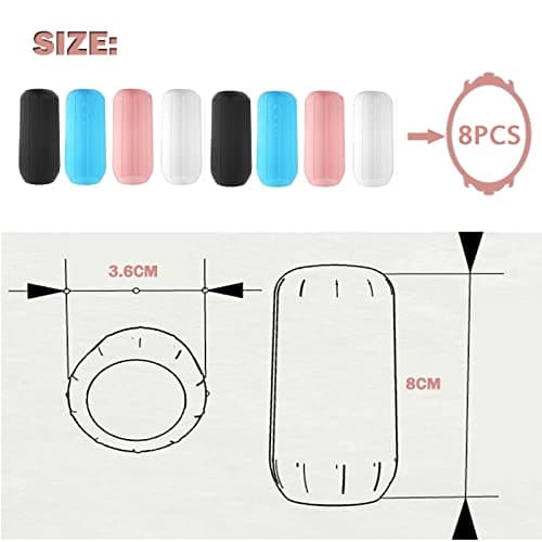 8Pcs Reusable Silione Accessory Elastic Sleeve for Leak Proofing,Silicone Leak Locks for Travel Sized Toiletries Skins,Travel Bag and Carry-on Luggage (Multi-Color) — view 6