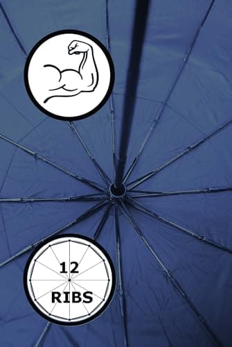 Rare 12 Rib Compact Small Umbrella - Strong Windproof Umbrella - Vented — view 5