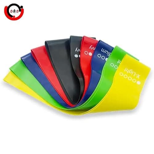 ODT Performance - Resistance bands exercise bands - Set of 5 - Mini-loop workout bands - 100% natural latex - for men women fitness yoga pilates physiotherapy rehabilitation arms legs chest home gym — view 2