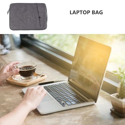 Laptop Sleeve Bag Polyester Protective Case with Handle — view 3