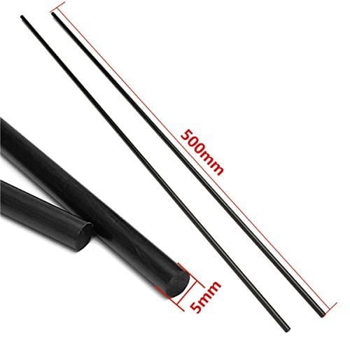 EsportsMJJ 2pcs 5mm Diameter x 500mm Carbon Fiber Rods For RC Airplane Matte Pole — view 2