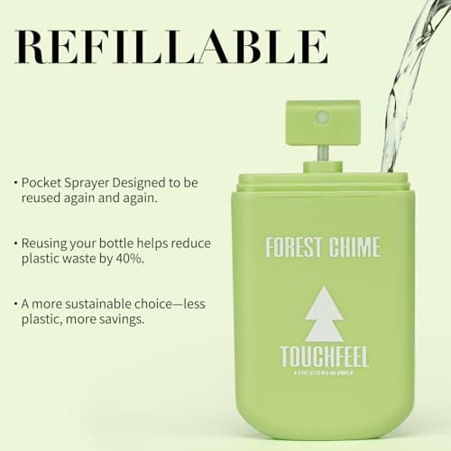 Power Mist Hand Sanitizer Spray, Scented Hydrating Hand Sanitizers Travel Size Refillable, Pocket Portable 3-Pack (Forest Chime) 0.93Fl Oz 460-Sprays Each — view 5