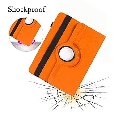 World biz Universal 8 inch Tablet Case, PU Leather Stand Case Folio Cover 360° Rotating Case Fits for All 8.0" Inch Samsung, Lenovo, Acer, Huawei, Sony, iPad, Toshiba Android Tablets (Orange) — view 3