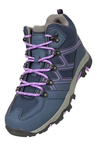Mountain Warehouse Oscar Kids Walking Boots - Durable Childrens Hiking Shoes, Breathable Girls & Boys Footwear, Suede, Synthetic & Mesh Upper - for Camping & Trekking, Dark Purple, Kids Shoe Size 5 UK — view 6
