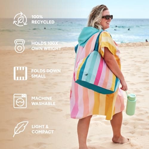 Dock & Bay Everyday Beach Tote Bag - Reusable Beach Handbag & Shopping Carrier - Coastal Candy — view 4