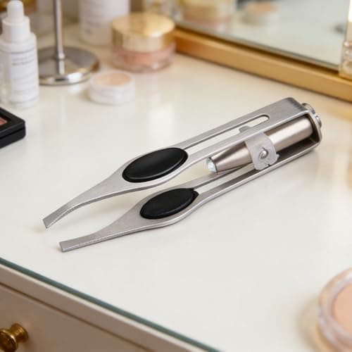 Tweezers for Women Stainless Steel Fine Hair Removal Plucker with Light — view 2