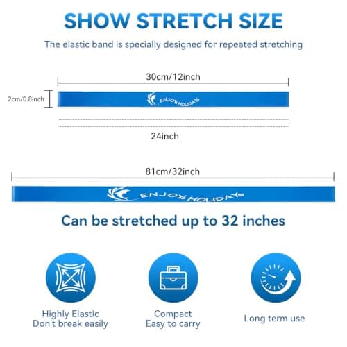 Fendyuz Towel Bands for Sun Loungers - Elastic Sunbed Towel Bands, 6 Pack Widen Beach Towel Bands for Beach, Pool, Cruise Ships, Camping, And Securing Bulky Items — view 3