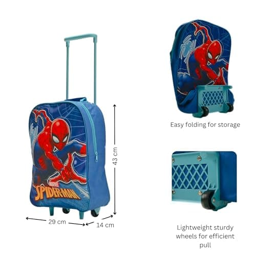 trolleys Kids Cabin Bag Suitcase - Lightweight with Wheels & Telescopic Handle - Ideal for Short Breaks, Holidays, Sleepovers, School Trips — view 2