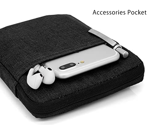 MyGadget Nylon Sleeve for Tablet up to 6,8 Inch - Padded Bag for 13,5 x 18 cm - e.g. Kindle Paperwhite 11th Generation - Travel Pouch in Black — view 5