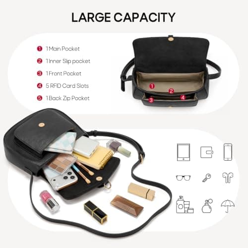 RAINSMORE Crossbody Bag for Women RFID Blocking Handbags & Shoulder Bags — view 4