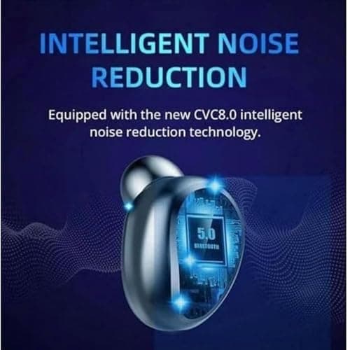 Wireless Earbuds, Bluetooth Headphones, Bluetooth 5.4 Headphones In Ear with Noise Cancelling Mic, LED Display Wireless Earphones Deep Bass Stereo Sound, Sweat Resistant, Long Battery Life — view 2