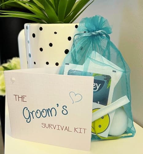 Groom-to-Be Survival Kit – Wedding Day Emergency Gift Bag for Him | Funny Novelty Groom Gift | Engagement, Stag Party or Wedding Morning Keepsake Wedding Favour — view 6
