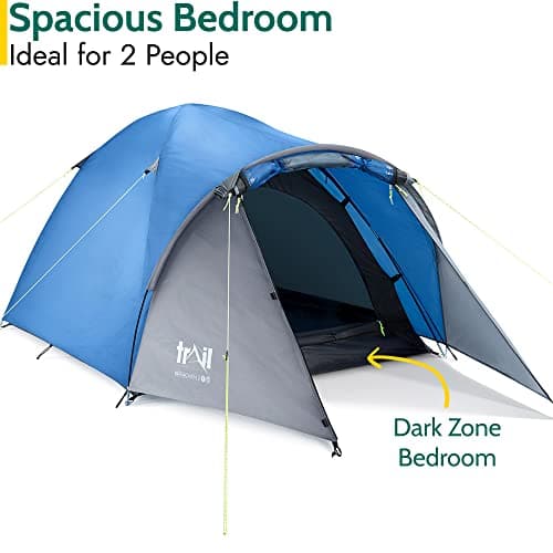 Trail Bracken 2 Man Tent with Porch, L300cm x W140cm x H110cm — view 3