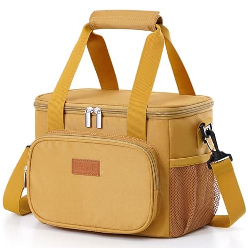 Lifewit Lunch Bag 9L 12 Can Insulated Lunch Box Soft Cooler Cooling Tote for Adult Men Women, Brown