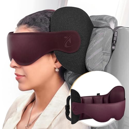 Bonairest Travel Pillow, Airplane Neck Pillow with 3D Eye Mask for Sleeping