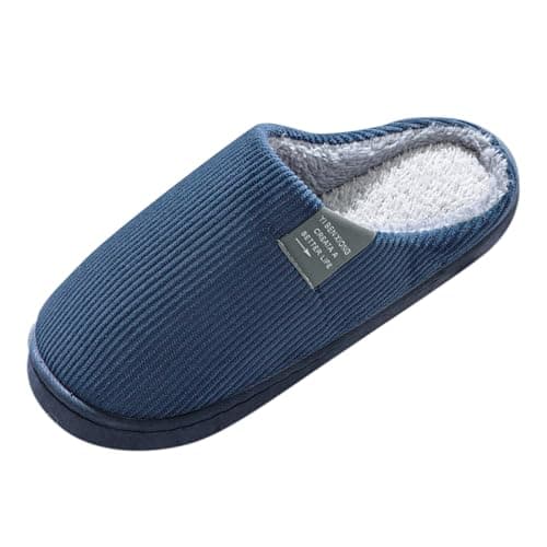 Cotton Slippers Spa Travel Slippers, Solid Color Warm Fluffy Comfortable Lightweight Home Soft with Anti-Slip Sole Autumn Winter House Classic Ankle Thickened Guest Breathable Shoes for Womens Couple — view 4