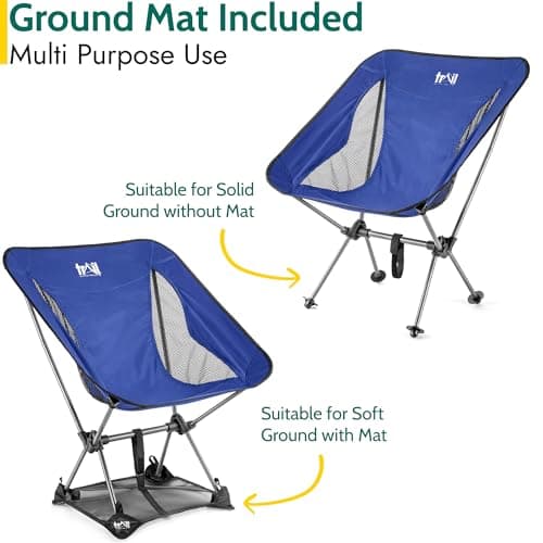 Trail Hawk Ultralight Camping Chair, Blue — view 4