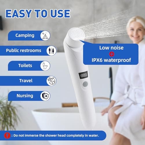 Portable Bidet, 2.5L Electric Rechargeable Handheld Portable Bidet Sprayer — view 6
