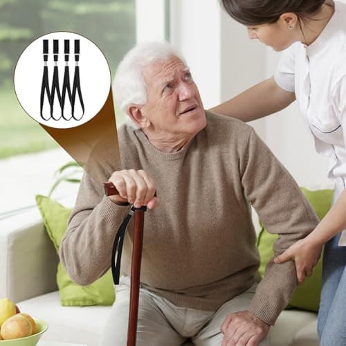 4 Pcs Walking Stick Wrist Strap, Cane Hanging Rope, Walking Stick Accessories, Stick Accessories Strap, Wrist Straps Prevent Falling, Storage for Fixed Support Hang, Suitable for Home Outdoors Travel — view 6