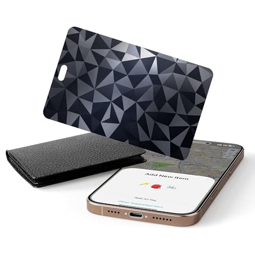 Ucard Wallet Tracker Card, Thin Bluetooth Tracker, Works with Apple Find My (iOS Only), Rechargeable, Wallet Finder and Item Locator for Wallet, Luggage Tags and More (Diamond Shimmer)