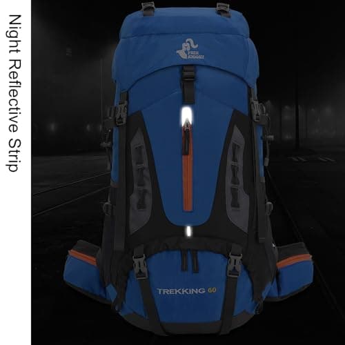 Bseash 60L Waterproof Lightweight Hiking Backpack with Rain Cover,Outdoor Sport Travel Daypack for Climbing Camping Touring (Army Green) — view 6