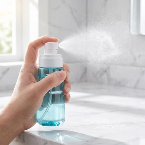 Meralo 3 Pack Small Travel Spray Bottle 100 ml, Fine Mist Spray Bottles for Toiletries, Refillable Clear Plastic Mini Water Mister for Face Skincare Hair and Cleaning (60ml) — view 3