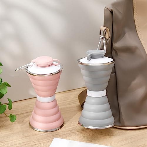Firtink 2Pcs Collapsible Water Bottle,500ml Silicone Portable Travel Bottle — view 4