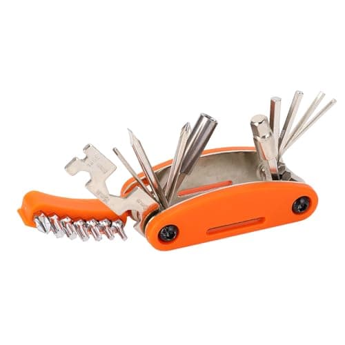 Naroote Cycling Multi-Tool Kit, 20 in 1 Safety Integrated Portable Multi-Tool Travel for Emergency Maintenance (Orange) — view 2