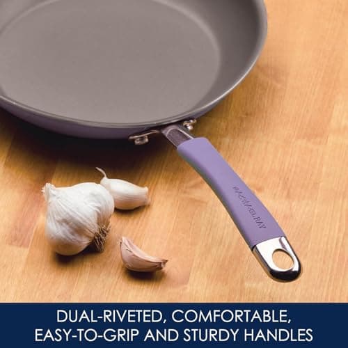 Rachael Ray Cucina Nonstick Cookware Pots and Pans Set, 12 Piece, Lavender — view 5