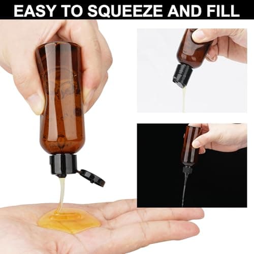 Decorniqu Travel Bottles for Toiletries 6 Pack 100ml Leakproof Pre-labeled Travel Size Containers TSA Approved Shampoo and Conditioner Bottles Plastic Squeeze Bottles with Flip Cap Travel Essentials — view 4