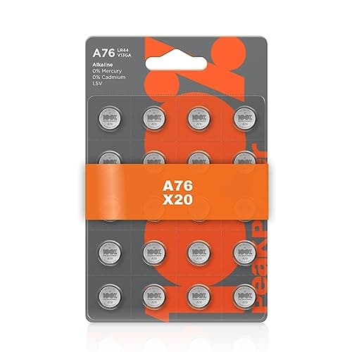 100PP LR44 Batteries 20 Pack | AG13 A76 1.5V for Watches & Toys