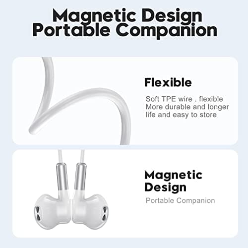 Earphones Wired Headphones In Ear Wired Earbuds with 3.5mm AUX Plug - White — view 6
