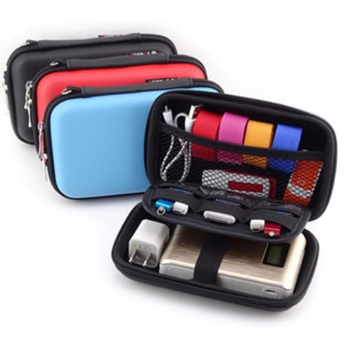 Electronic Accessory Organizer Waterproof Faux Leather Portable Bag — view 2