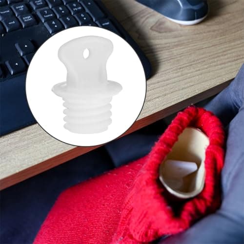 TOYZFRIENDY 4pcs Hot Water Bag Lid Rubber Sealing Top White Universal Fit Leak Prevention for Office Travel — view 5