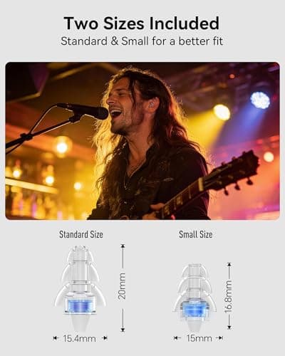 High Fidelity Concert Ear Plugs, Eargrace 2 Pairs Hearing Protection Noise Reduction Musicians Ear Plugs with Aluminum Carry Case for Musicians, DJ, Festival, Motorcyclists and Loud Events(23dB) — view 6