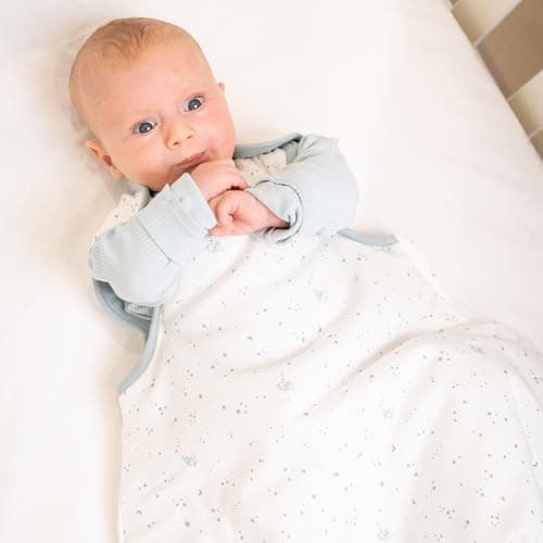 SleepThru AeroTemp Winter Baby Sleeping Bag 3–24 Months, Temperature Regulating Baby Sleep Sack with Outlast® Technology, 100% Organic GOTS Cotton, Two-Way Zip Wearable Blanket (Sage, Winter) — view 3