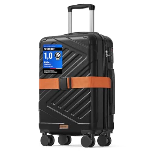 SONGMICS Hard Shell Suitcase, ABS Luggage Trolley with TSA Lock, 20 Inch